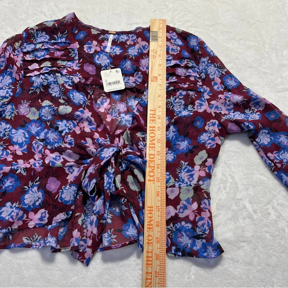 FREE PEOPLE Maybel Top – Ruffled Sheer Floral, Size Small, NWT - Picture 7 of 7